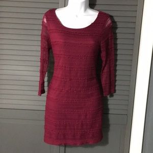 Forever 21 burgundy short lace look M